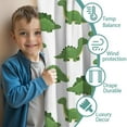 thumbnail image 3 of Blackout Kids Curtains,White Green Dinosaurs Pattern Childrens Insulated Curtains Set Of 2,Bedroom Essentials,Toddler Room Decor 52"x63", 3 of 5