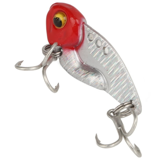 VIB Fishing Lure, Portable 3D Eyes High Resolution Body Artificial Bait  Lifelike For Bass For Fishing Enthusiasts Red Head Silver Body,Red Head  Gold Body 