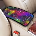thumbnail image 2 of Bingfone Car Four-Season Universal Armrest Box Mat,Car Armrest Seat Cover Soft Leather Waterproof Armrest Cover Center Console Mat-Bright Universe, 2 of 7