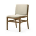 thumbnail image 2 of GDF Studio Isla Modern 7-Piece Dining Set with 70.8” Rectangle Table with Upholstered Chairs, Solid Wood Frame, Wheat+Walnut, 2 of 15