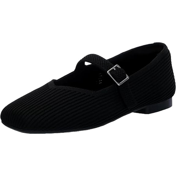 Anne Klein Amerie Ballet Flat Black  AMERIE-BLK Women's Size 7.5