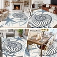 thumbnail image 6 of Summer Marine Life Washable Living Room Rugs 6'x9', Nautical Starfish Ocean Conch Coral Coastal Low Pile Throw Large Area Rug Non-Slip Sturdy Edge Binding Carpet for Dining Room Kitchen Office, 6 of 9