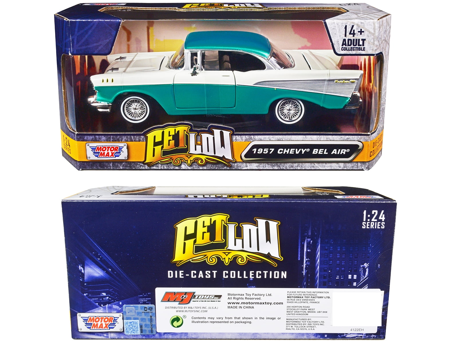 モーターマックス 1957 シェビー ベルエア ローライダー 1/24サイズ Amazon.com: 1957 Chevy Bel Air Lowrider Candy Blue with