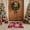 SNOWFLAKE, variant on DEORAB Outdoor Door Mat 2'x 3' Welcome Mat Chenille Three-Layer Material Imitation Silicone Spot Molding Washable Carpet Front Door Mat Entryway Patio Red & White