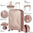 thumbnail image 4 of Hardshell Luggage Set Travel Case Dual Wheel Spinner Tsa Lock 20"24"28 "Abs+Pc Black Rose Gold, 4 of 5
