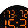 thumbnail image 5 of Reloj de pared BLESIY Sin tictac Pantalla temperatura humedad Control Remoto naranja 10 pulgadas, 5 of 5