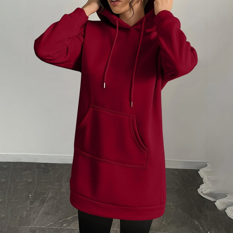 open lace back dress Red Fitted Satin Lined Hoodie Dress main image 1