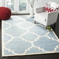 thumbnail image 3 of SAFAVIEH Chatham Hayden Geometric Wool Area Rug, Blue/Ivory, 5' x 8', 3 of 9