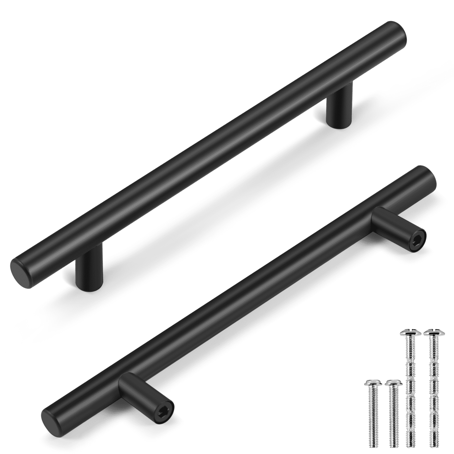 Handles Black Pulls and Knobs, 5inch Modern Dresser Drawer Handles for Kitchen