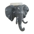 thumbnail image 2 of Elephant Head Wall Hook, Hanger Animal Shaped Coat Hat Hook, Heavy Duty, Rustic Decorative Home Decoration Accessory, Gift, 2 of 2