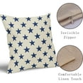 thumbnail image 4 of 4th of July Pillow Covers 18x18 Set of 2 Navy Blue Star Americana Independence Day Patriotic Decorative Outdoor Throw Pillow Cases Farmhouse Decor for Sofa Couch Bed Fourth July Holiday Decorations, 4 of 6