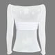 thumbnail image 4 of Blusa de malla de corte entallado, manga larga, hombros descubiertos, blusa de malla con hombros descubiertos, blusa de malla de manga larga, salida de alta intensidad, 4 of 6