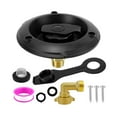 thumbnail image 2 of jinwen RV City Water Fill Inlet Flange Check Valve Brass RV Water Connection Inlet Style B black, 2 of 9