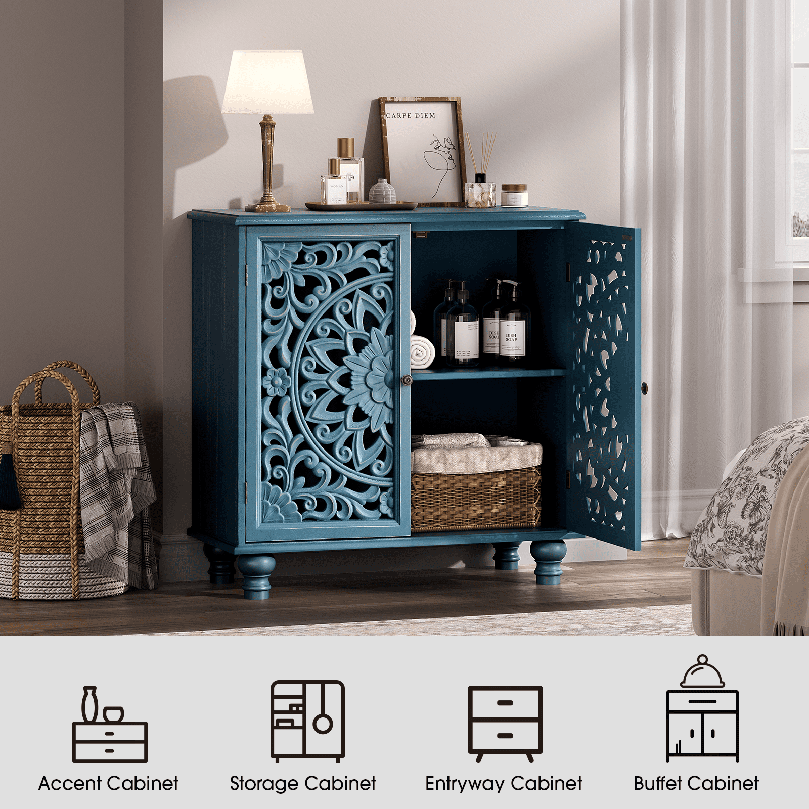 JOINICE Accent Cabinet with Doors 47