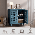thumbnail image 4 of JOINICE Accent Storage Cabinet with Doors,Sideboard Buffet Cabinet,Small Cabinet,31.5" W,for Living Room,Entryway,Dining Room, Carved,Blue, 4 of 6