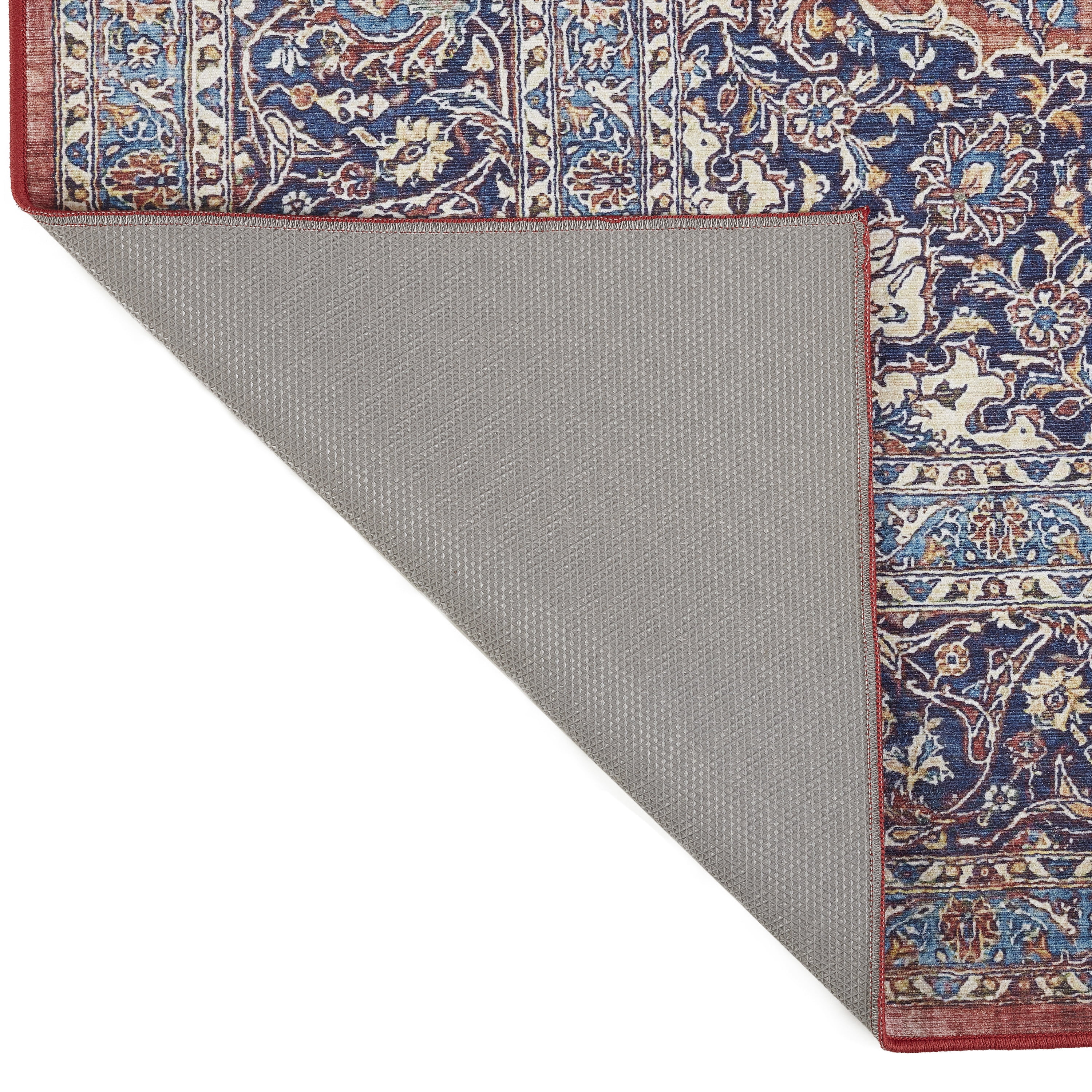 Multi Medallion Washable Skid-Resistant Area Rug, 2' 7.5" x 4' 2"