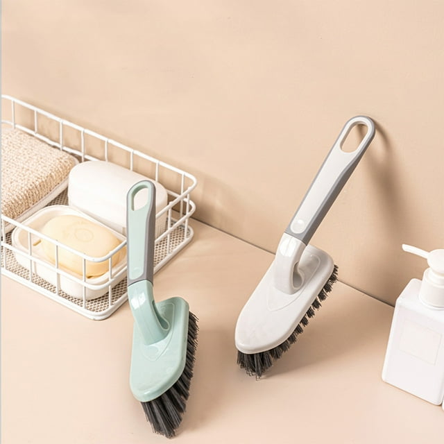 Fiudx Cepillo Limpiador de Azulejos de Ducha, Herramienta de Limpieza Multisuperficie, Cabezal Flexible, Ideal para Bañeras, Suelos, Inodoros y Zócalos, Fácil Limpieza de Juntas y Esquinas, Blanco/Ve