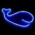 thumbnail image 2 of Miangastore Decorative Neon Light Blue Plastic Whale Shape 1Set 13.8x7.9in, 2 of 8