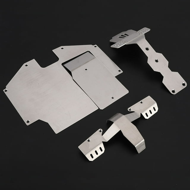 RC Car Armour, Stainless Steel Front Rear Skid Plate Chassis Protect Armor RC Body Armour Fit UDR UDR UDR Skid Plate UDR Skid Plate for 1/7 UDR RC Accessories