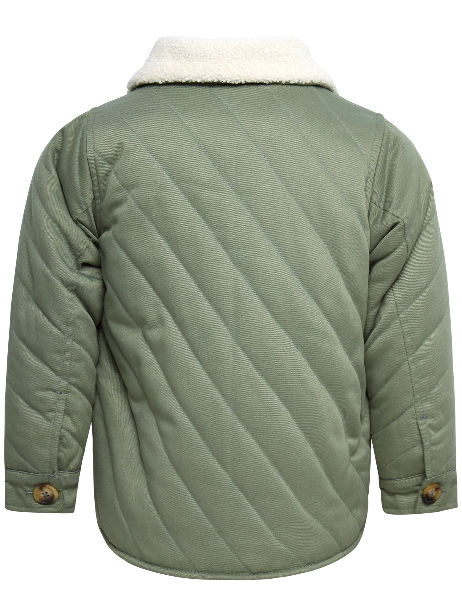 Jessica Simpson Infant and Toddler Girls' Puffer Coat with Sherpa Collar, Sizes 12-24M