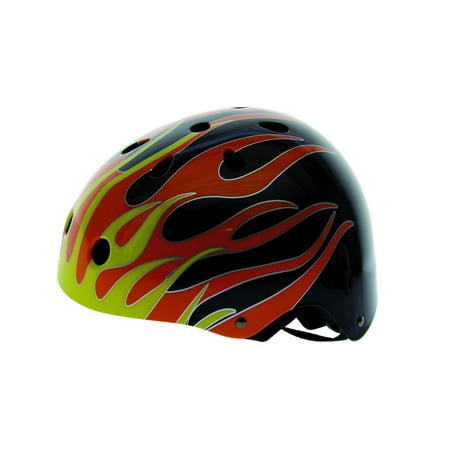 Ventura Black Flames Freestyle Helmet