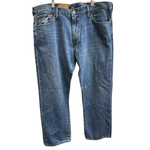 POLO RALPH LAUREN Medium Blue Men's The Classic Fit Rigid Jeans, US 38, NWOT