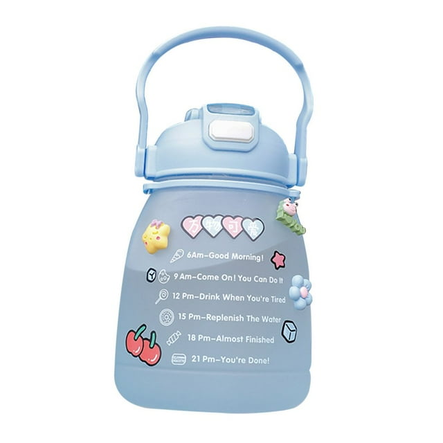 Cute Water Bottles 1300Ml Large Capacity Big Pot Belly Water Bottle For Girls Kids School