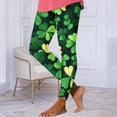 thumbnail image 2 of Tmtolofot 2026 St. Patrick's Day Leggings for Women Seamless Shamrock Tummy Control Yoga Pants Stretchy Butt Lift Legging Irish Green Pant Soft Workout Yoga Pants for Gym | Green | 2XL, 2 of 6