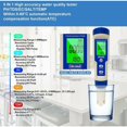 thumbnail image 3 of Medidor de pH 5 en 1, comprobador multiparámetro resistente al agua para hidroponía, acuarios, agua potable doméstica y pruebas de agua de piscina, comprobador de salinidad con alta precisión y ATC, 3 of 5
