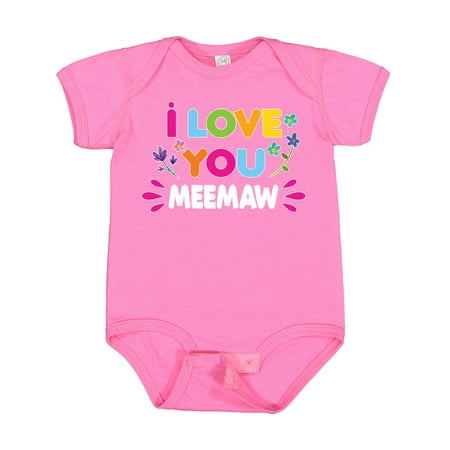 

Inktastic I Love You Meemaw with Flowers Gift Baby Girl Bodysuit