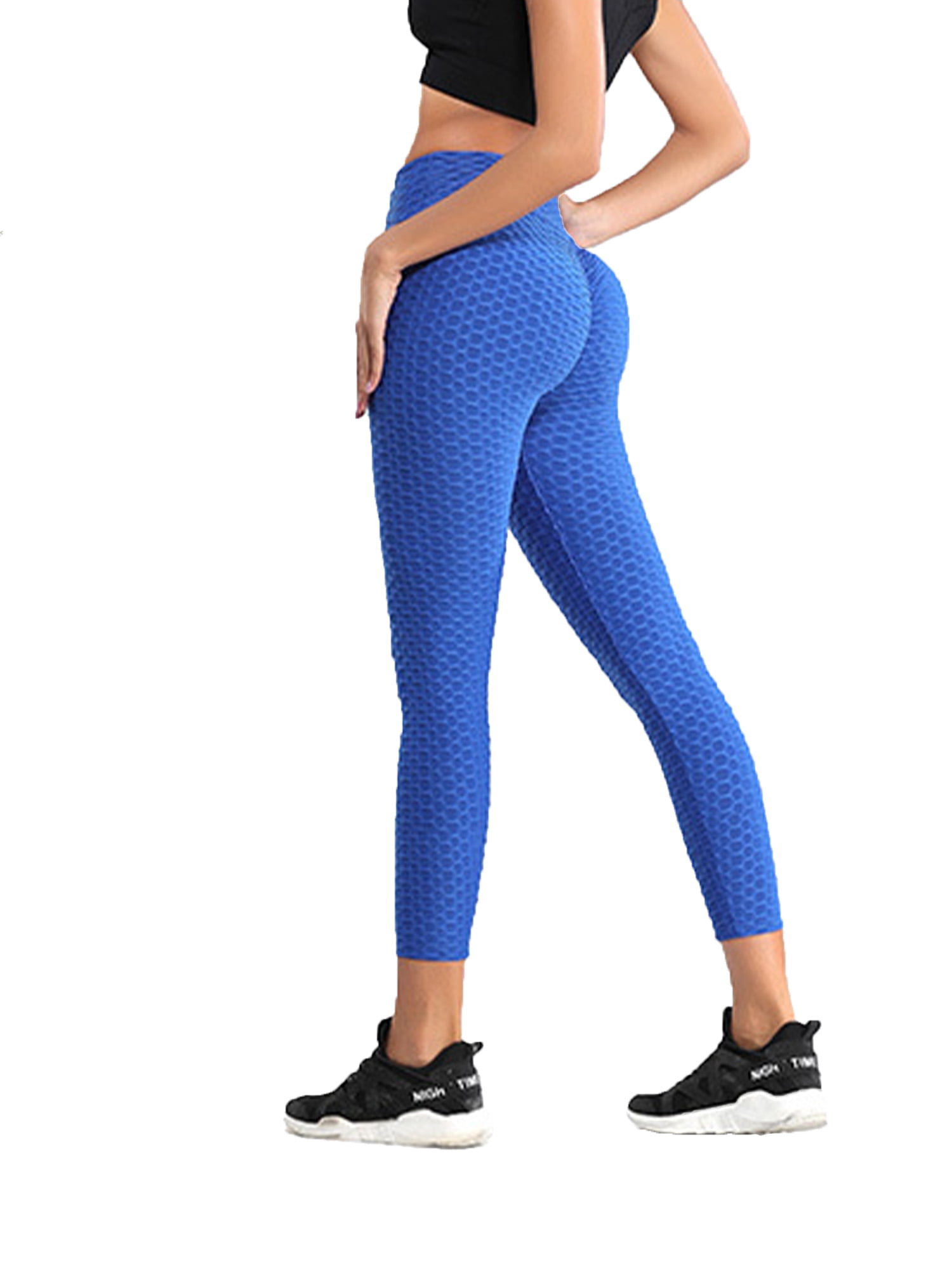 Women Anti-Cellulite Yoga Pants High Waist Ruched Leggings Gym Trousers Athletic 