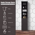 thumbnail image 5 of Costway 72''  Bathroom Tall Floor Storage Cabinet Freestand Shelving Display Brown, 5 of 12