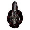 thumbnail image 2 of Sudadera con capucha y cremallera con diseño estético para hombre, ropa Y2k, sudadera con capucha con estampado de monstruo, sudaderas con cremallera, top gótico informal, sudaderas para hombre, 2 of 5
