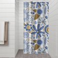 thumbnail image 2 of Blue and Yellow Pioneer Flower Shower Curtain 36"x72" ,Bathroom Decorative Shower Curtains Set with 12 Hooks,Modern Waterproof Washable Shower Curtain, 2 of 6