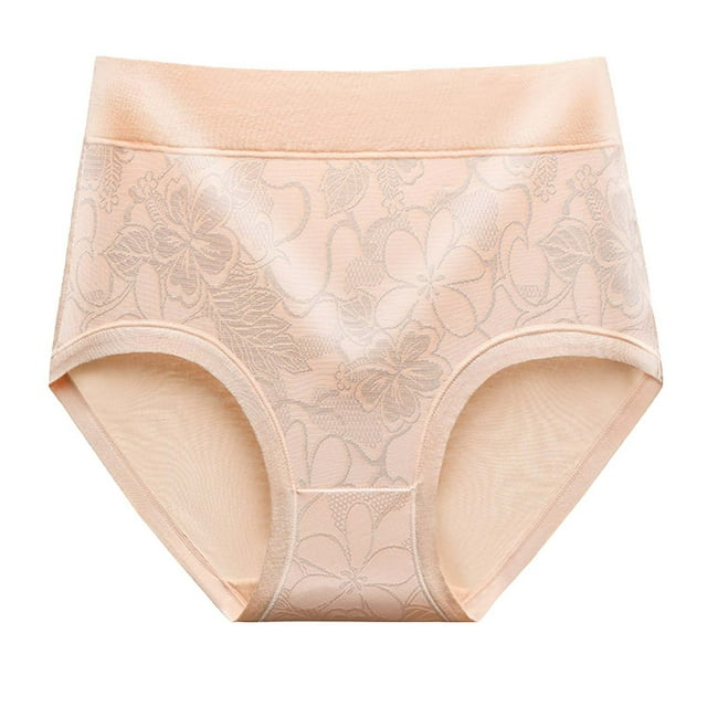 Plebaso Womens High Waisted Cotton Underwear Stretch Comfortable Briefs Soft Full Coverage Ladies Panties