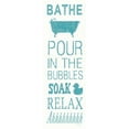 thumbnail image 2 of Contemporary Teal and Cream Typography Bath and Sink Rules Set; Bathroom Decor; Two 6x18" Unframed Poster, 2 of 3