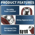 thumbnail image 6 of Unique Bargains Gear Shifter Knob Punched Faux Leather Car for 5 6 Speed Manual Vehicle  with 4 Adapter Red Black 1 Set, 6 of 6