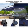 thumbnail image 6 of ACEGOSES 8.2x8.2ft LED Square Outdoor Patio Canopy Offset Umbrellas for Villa Gardens,Lawns and Yard,Navy Blue, 6 of 9
