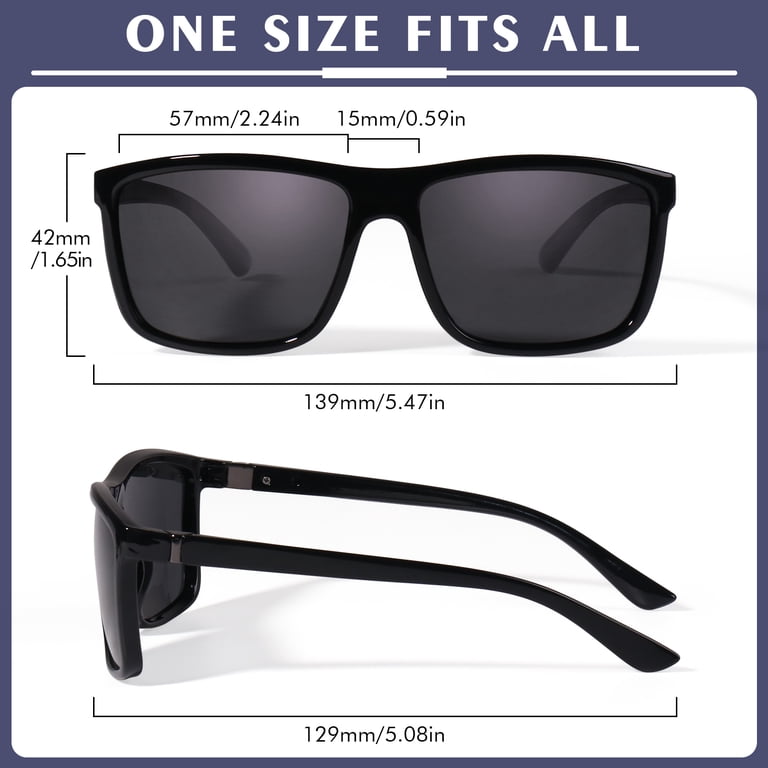 ROCK TAKIN Polarized Sunglasses (2 Pack) - Classic Square  display picture 1