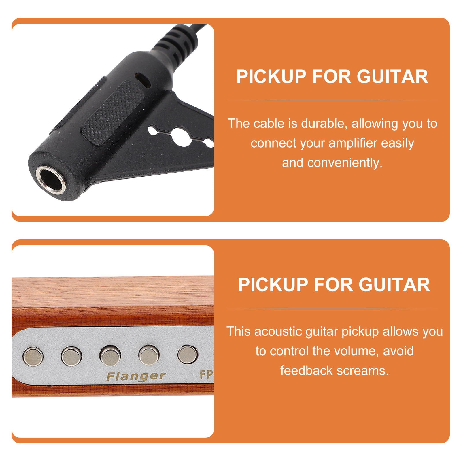 Worgeous 1Pc Portable Folk Guitar Pickup Multipurpose Acoustic Guitar Pickup Accessory ( color)