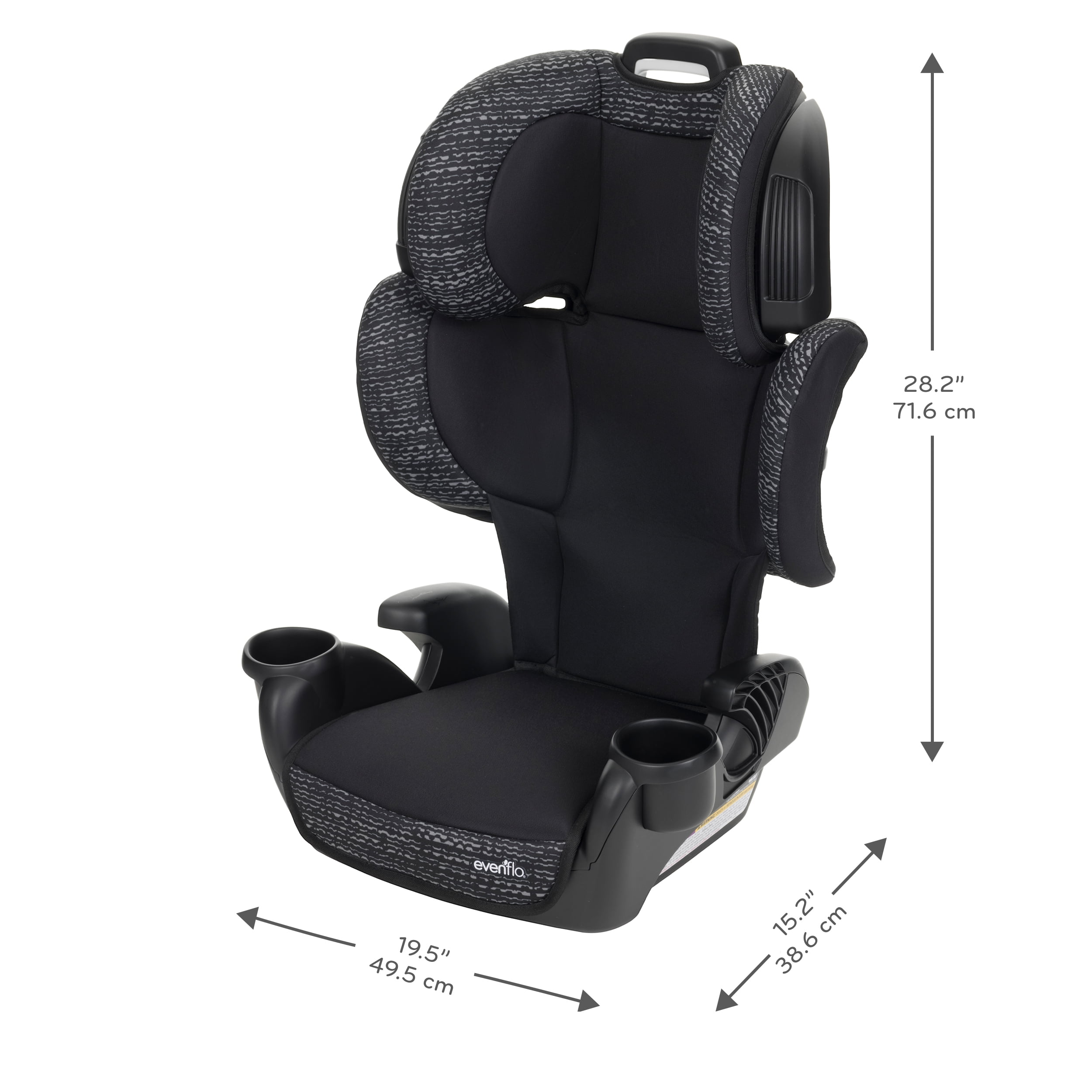 Evenflo GoTime LX Booster Car Seat (Chardon Black), 4 Years +