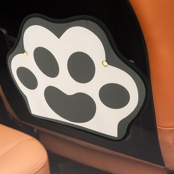 Masteelf PU Kick Mats Car Seat Back Protector with Design, Protects Back Seat from Kids' Feet and Dirt