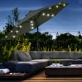 thumbnail image 2 of Outsunny 9ft Solar Patio Umbrella with LED Lights Tilt Canopy, Grey, 2 of 10