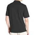 thumbnail image 5 of Men's Regular-Fit Cotton Short Sleeve Jersey Casual Plain Polo Shirt Black XXL, 5 of 6