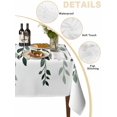 thumbnail image 2 of Turquoise Ombre Botanical Table Cloth, Watercolor Pastoral Leaf Waterproof Tablecloth for Rectangle Tables, Reusable Washable Fabric Table Cover for Restaurant Kitchen Dining Tables 52"x70", 2 of 6