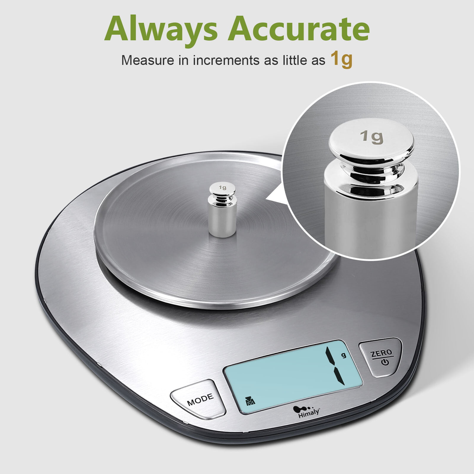 BAGAIL Digital Kitchen Scale Premium Stainless Steel Food Scales