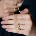 thumbnail image 6 of Rosec Jewels Lab Grown Diamond Infinity Pendant with Chain (Ef-Vs Quality) - Ready to Gift for Valentines Day, 14K Yellow Gold, 6 of 8