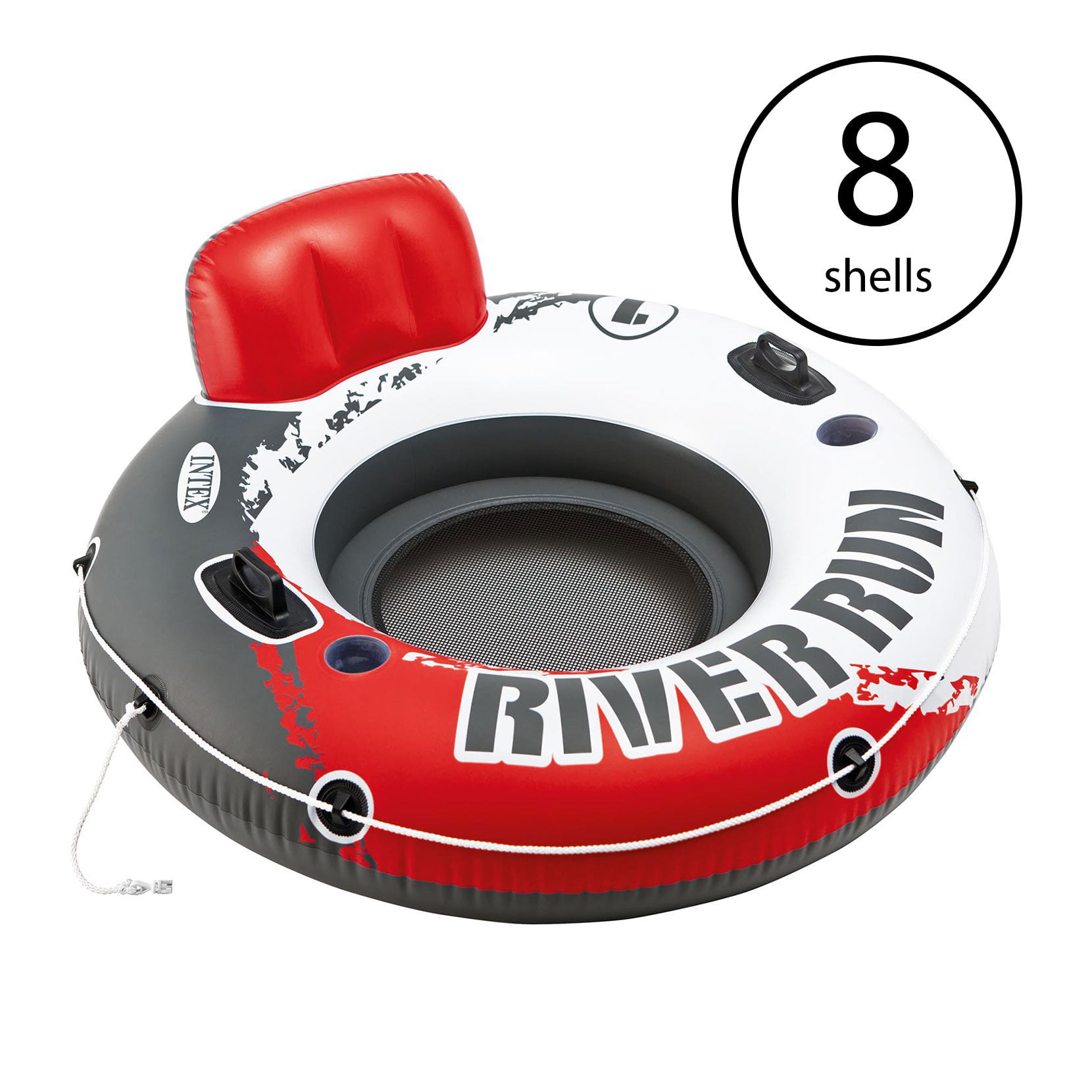 Intex River Run 53 Inch Inflatable Floating Tube Lake Pool Ocean Raft 8 Pack 