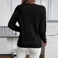 thumbnail image 4 of Womens Cable Knitted Sweaters Fall Winter 2026 Oversized Trendy Sweater Cozy Long Sleeve Crewneck Soft Pullovers,L, 4 of 5