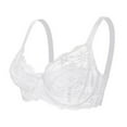 thumbnail image 6 of ZJXFGS Women'S Minimizer Bras Plus Size Bras For Women Lace Bras For Women See Through Bra Underwire Full Coverage Bra Non Padded Bras for Women White 4090C, 6 of 6